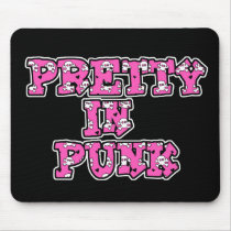 Pretty in Punk Skull Text Mouse Mat