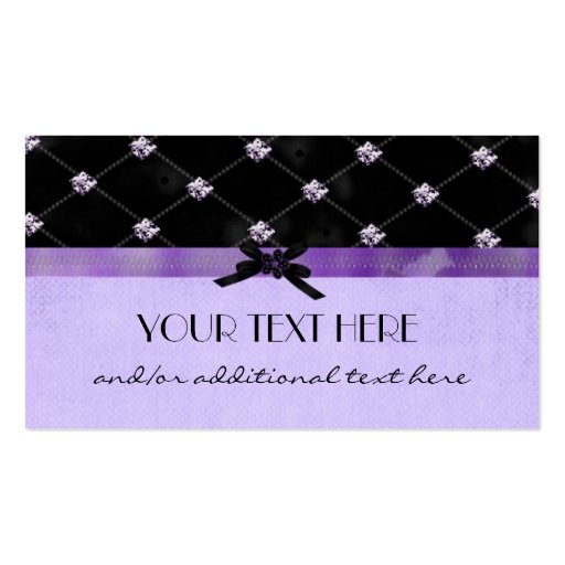 Pretty in Purple Business Card Template (front side)