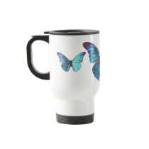 Pretty Iridescent Blue Butterfly Coffee Mug