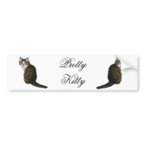 Pretty Kitty Bumper Sticker bumper stickers by twopurringcats Pretty Kitty Bumper Sticker bumper stickers