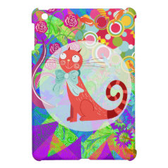 Pretty Kitty Crazy Cat Lady Gifts Vibrant Colorful iPad Mini Covers