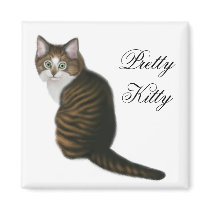 Pretty Kitty Magnet by twopurringcats Pretty Kitty Magnet