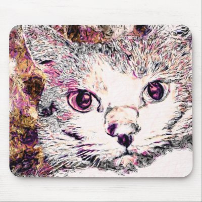 Pretty Kitty Mousepad by nextstopitaly
