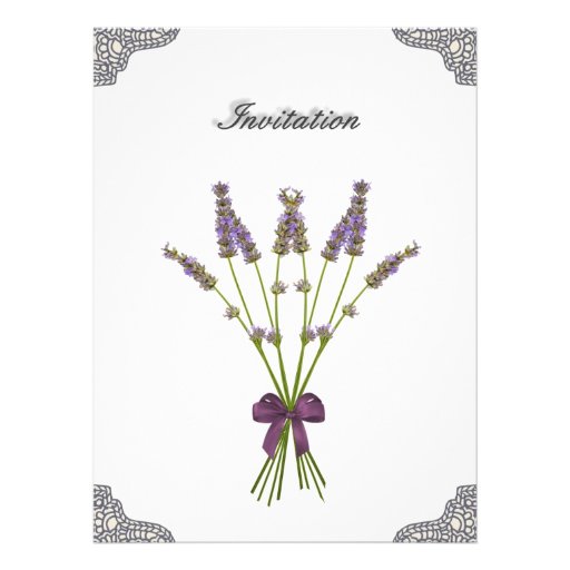 Pretty Lavender Lace Wedding Invitations