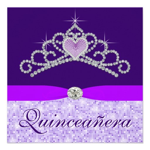 Pretty Lavender Purple Quincenera Invitation