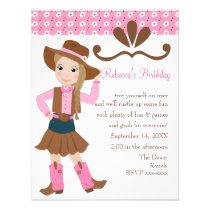 Pretty Lil' Cowgirl! invitations