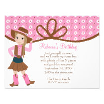 Pretty Lil' Cowgirl! invitations