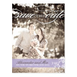 Pretty Lilac Photo Save the Date Postcards