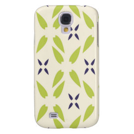 Pretty Lime Green and Purple Floral Wallpaper HTC Vivid Case