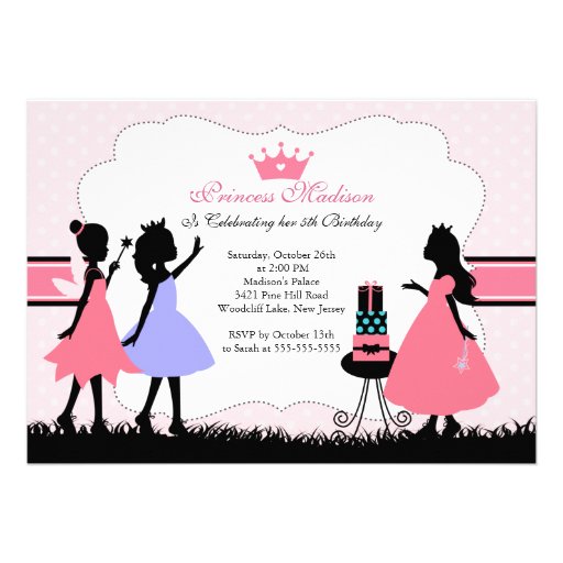 Pretty Little Princess Birthday Party Invitation
