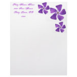 Pretty 'Little Purple Flowers' Floral Design letterhead