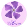 Pretty 'Little Purple Flowers' Floral Design Round Sticker