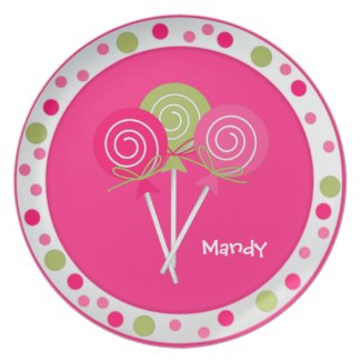 Pretty Lollypops Custom Plate plate