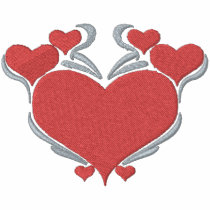 Pretty Love Hearts embroidered shirts