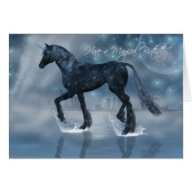 Pretty magical Birthday Card with Unicorn