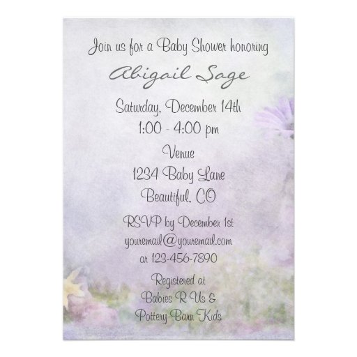 Pretty Mare and Foal Silhouette Baby Shower Invite