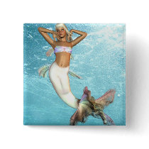 Pretty Mermaid  Button