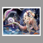 Pretty Mermaid in the Sea Poster posters