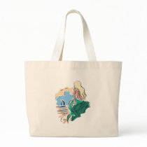 pretty mermaid sitting on rock bags