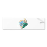 pretty mermaid sitting on rock bumper stickers