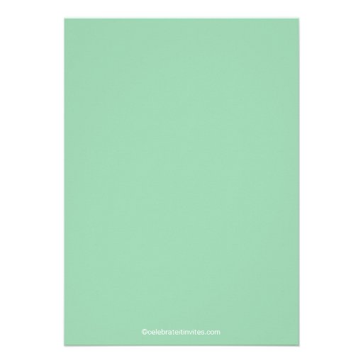 Pretty Modern Mint Green Floral Vine Bridal Shower Custom Invites