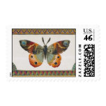 Pretty Monarch Butterfly Abstract Border Postage Stamp