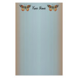 Pretty Monarch Butterfly Abstract Border Stationery Design