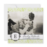 Pretty Monogram Photo Birthday Party Invitation