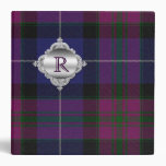 Pretty Monogram Purple Tartan Plaid Binder binders
