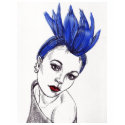 Pretty Moody Blue Punk. t-shirts