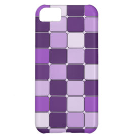 Pretty Mosaic Tile Pattern Purple Lilac Lavender iPhone 5C Covers