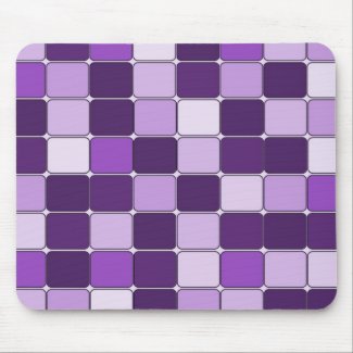 Pretty Mosaic Tile Pattern Purple Lilac Lavender Mousepad