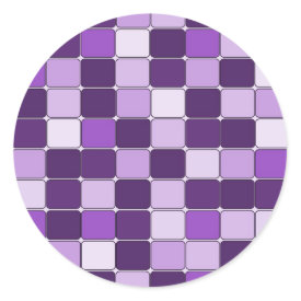 Pretty Mosaic Tile Pattern Purple Lilac Lavender Sticker