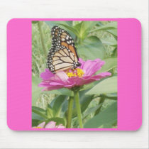 Pretty on pink Butterfly mousepads