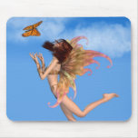 Pretty Orange Fairy in Sunshine Mousepad