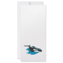 pretty orca killer whale customized rack card
