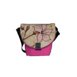 pretty oriental style floral design commuter bag