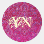 Pretty Paisely monogram Sticker