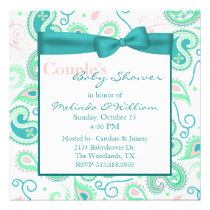 Pretty Paisley Couple's Baby Shower Invitation invitations