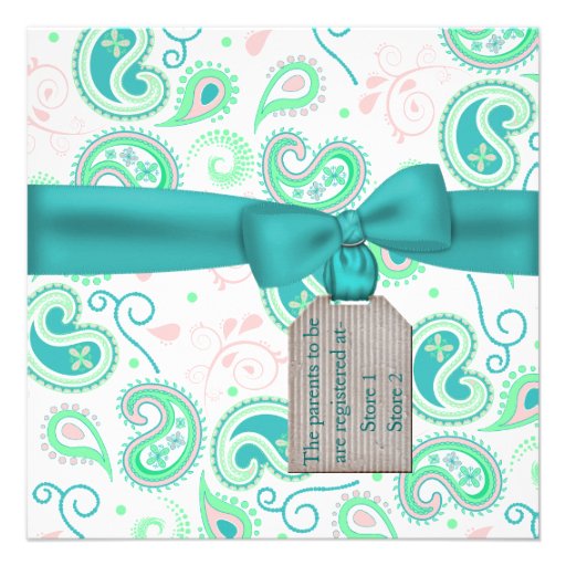 Pretty Paisley Couple's Baby Shower Invitation