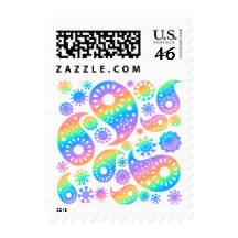 Pretty Paisley Design. Postage Stamps