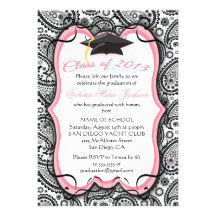 Pretty Paisley Graduation Invitation