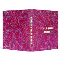 Pretty Paisley monogram Vinyl Binders
