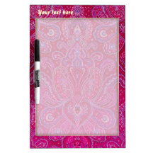 Pretty Paisley monogram Dry-Erase Whiteboard