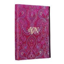 Pretty Paisley monogram iPad Folio Case