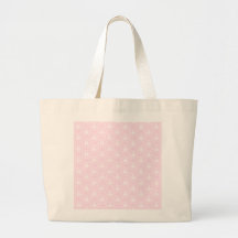 Pretty pale pink damask pattern with white. canvas bags