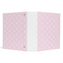 Pretty pale pink damask pattern with white. vinyl binder