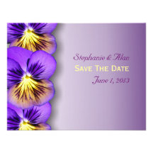 Pretty Pansies Save The Date Cards Personalized Invites
