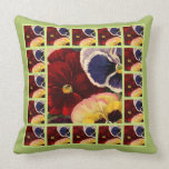 Pretty Pansies Throw Pillows pillows