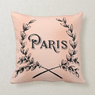 Pretty Paris French Antique Art Pillow